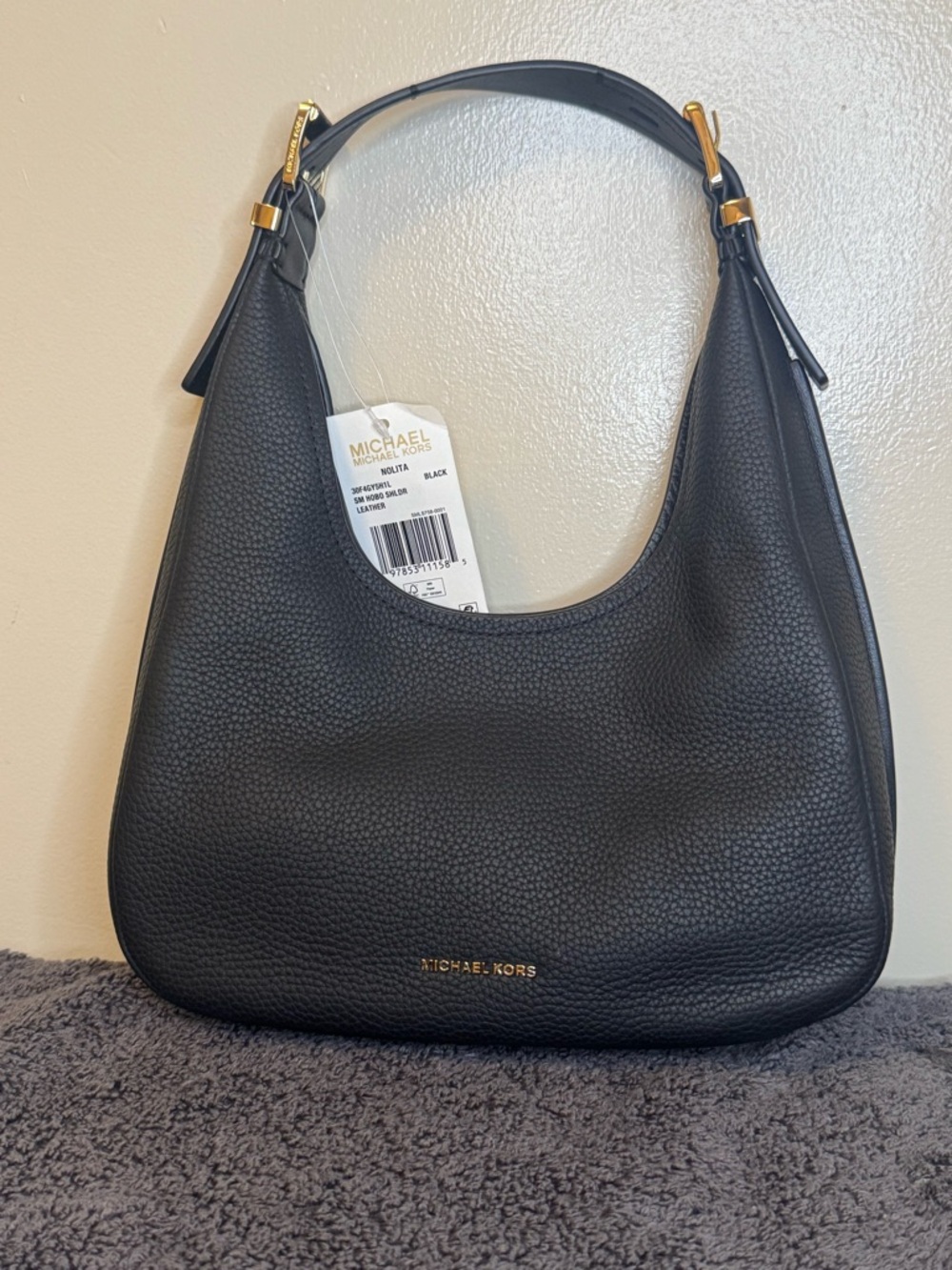 Michael Kors Nolita Small Pebbled Leather Hobo Shoulder Bag